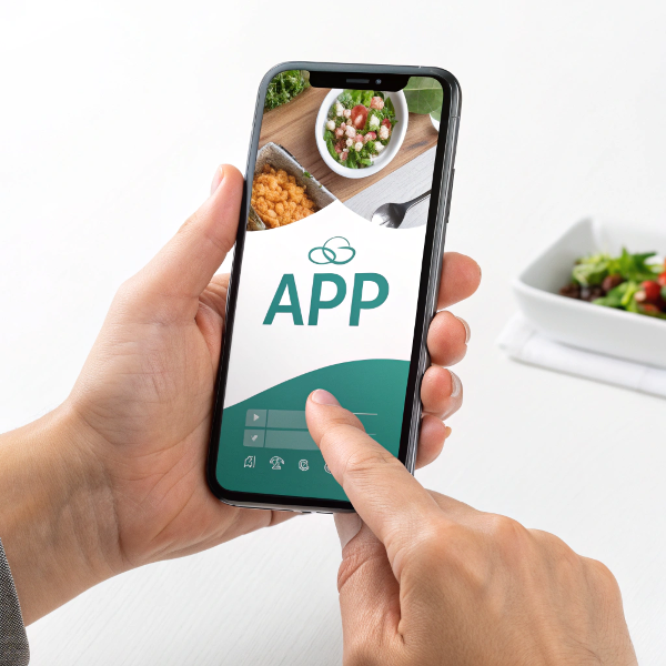 mobile app being used by a customer