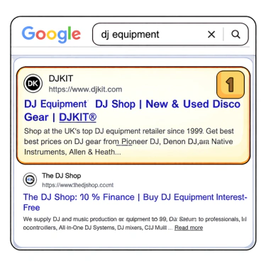 page 1 ranking google seo company